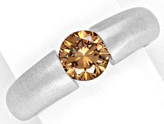 Foto 2 - Diamant-Spannring 1,34ct Schokoladenbraun IGI Weißgold, S2978
